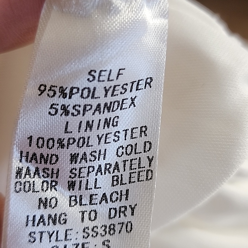 She + SKY White Cold Shoulder Shirt Jumsuit Size SMALL - Picture 7 of 7